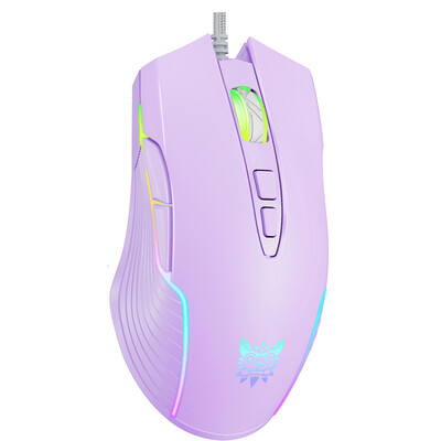 Ergonomski žičani miš za igranje 6400 DPI Miševi s optičkim pozadinskim osvjetljenjem RGB miš za igrače s pozadinskim osvjetljenjem za djevojčice za prijenosno računalo, stolno računalo
