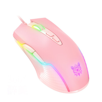 Ergonomski žičani miš za igranje 6400 DPI Miševi s optičkim pozadinskim osvjetljenjem RGB miš za igrače s pozadinskim osvjetljenjem za djevojčice za prijenosno računalo, stolno računalo