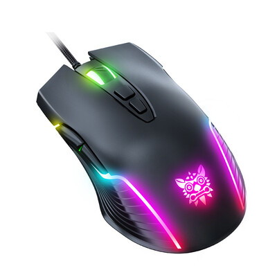 Ergonomski žičani miš za igranje 6400 DPI Miševi s optičkim pozadinskim osvjetljenjem RGB miš za igrače s pozadinskim osvjetljenjem za djevojčice za prijenosno računalo, stolno računalo