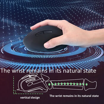 HKXA 2.4G Wireless Vertical Mouse Εργονομικό ποντίκι USB 1600DPI Office Mice Pink 6D Mini Silent Gamer Mause για φορητό υπολογιστή υπολογιστή