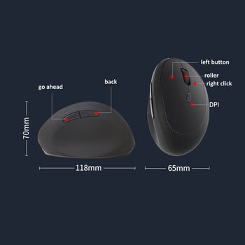 HKXA 2.4G Wireless Vertical Mouse Εργονομικό ποντίκι USB 1600DPI Office Mice Pink 6D Mini Silent Gamer Mause για φορητό υπολογιστή υπολογιστή