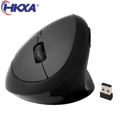 Mouse vertical fără fir HKXA 2.4G Mouse USB ergonomic 1600 DPI Mouse de birou roz 6D Mini Silent Gamer Mause pentru computer, laptop, PC