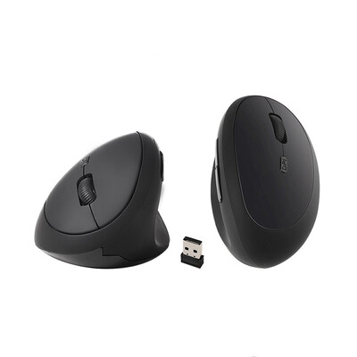 HKXA 2.4G bežični okomiti miš, ergonomski USB miš, 1600 DPI, uredski miš, ružičasti 6D, mini tihi igrački miš za računalo, prijenosno računalo