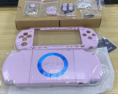 Kristāla krāsas priekš PSP2000 PSP 2000 2006 spēļu konsoles apvalka nomaiņas pilna korpusa vāka futrālis ar pogu komplektu