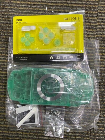 Kristāla krāsas priekš PSP2000 PSP 2000 2006 spēļu konsoles apvalka nomaiņas pilna korpusa vāka futrālis ar pogu komplektu
