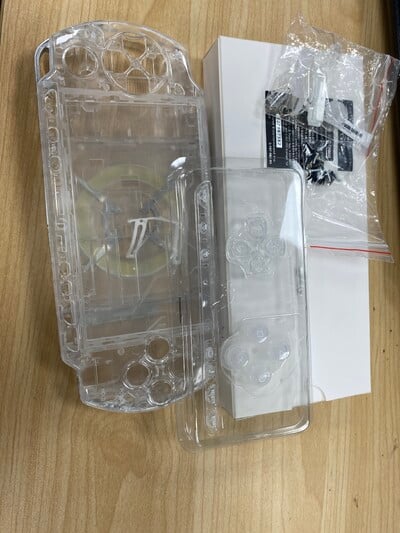 Kristāla krāsas priekš PSP2000 PSP 2000 2006 spēļu konsoles apvalka nomaiņas pilna korpusa vāka futrālis ar pogu komplektu