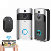 V5 Video Doorbell Интелигентен безжичен WiFi охранителен звънец Visual 720P HD Дистанционен домашен монитор Нощно виждане Домофон Домофон