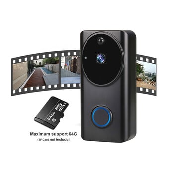 Visual Wireless Doorbell WiFi Outdoor HD Camera Security Κουδούνι πόρτας Βίντεο ενδοεπικοινωνία Φωνητική αλλαγή Οθόνης σπιτιού Πόρτα για τηλέφωνο