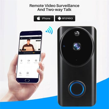 Visual Wireless Doorbell WiFi Outdoor HD Camera Security Κουδούνι πόρτας Βίντεο ενδοεπικοινωνία Φωνητική αλλαγή Οθόνης σπιτιού Πόρτα για τηλέφωνο