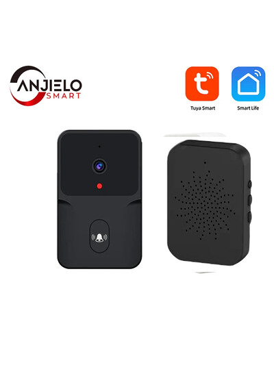 Tuya HD Безжичен видео звънец Мобилен телефон Приложение за интелигентен дом Видео домофон Разпознаване на движение Нощно виждане WIFI Звънец за дома