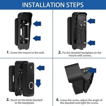 Ρυθμιζόμενη γωνία βάσης Doorbell Mount Kit Mount Blink Doorbell Camera Angle, For Blink Video Doorbell Camera ανθεκτική