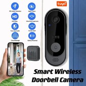 Juhtmeta WIFI veekindel HD-video sisetelefoni uksekell koos kaameraga Tuya nutikas kodu turvalisuse tagamiseks öönägemine