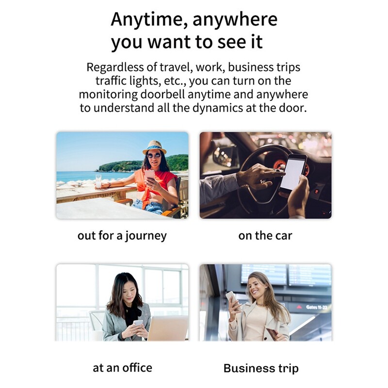 Tuya nutika kodu uksekellakaamera veekindel WiFi-video sisetelefon 1080P välimine turvakaitse kahesuunaline heli EU PLUG B