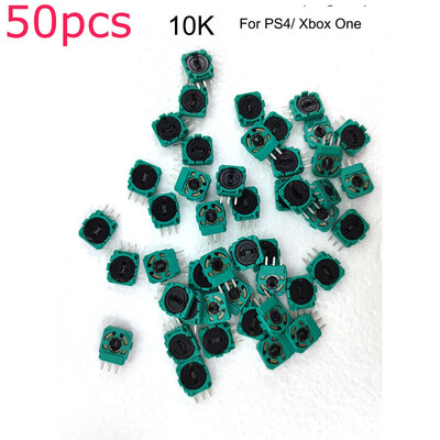50 tk XBOX ONE jaoks PS4 jaoks PS5 Andur 10K 3D Analog Thumbstick 2,3K Teljetakistid Juhtkangi potentsiomeetrid Anduri vahetus