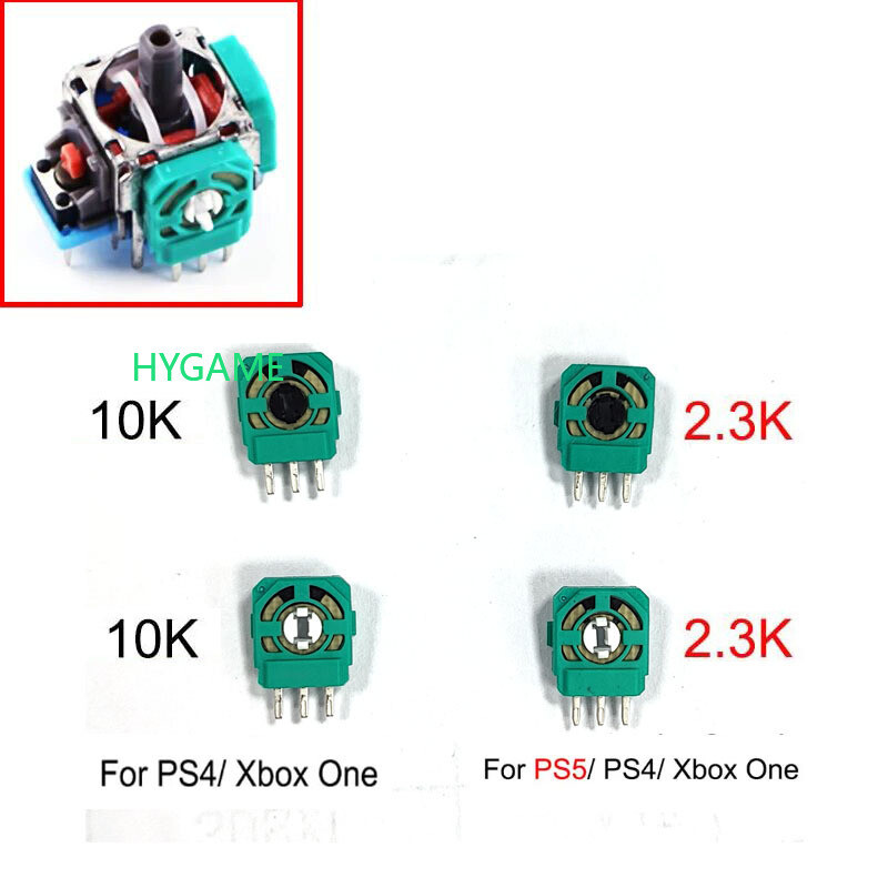 50 tk XBOX ONE jaoks PS4 jaoks PS5 Andur 10K 3D Analog Thumbstick 2,3K Teljetakistid Juhtkangi potentsiomeetrid Anduri vahetus