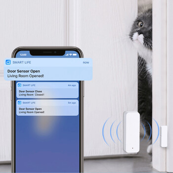 Tuya WiFi Zigbee Αισθητήρας πόρτας παραθύρου Έξυπνη πόρτα σπιτιού Ανοιχτοί/κλειστοί ανιχνευτές Αισθητήρας παραθύρου SmartLife λειτουργεί με το Google Home Alexa
