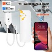 Tuya WiFi vandens nuotėkio pavojaus signalai Jutiklis Apsauga Vandens nuotėkio detektorius Potvynių perpildymo signalizacijos sistemos jutiklis Išmanusis namas
