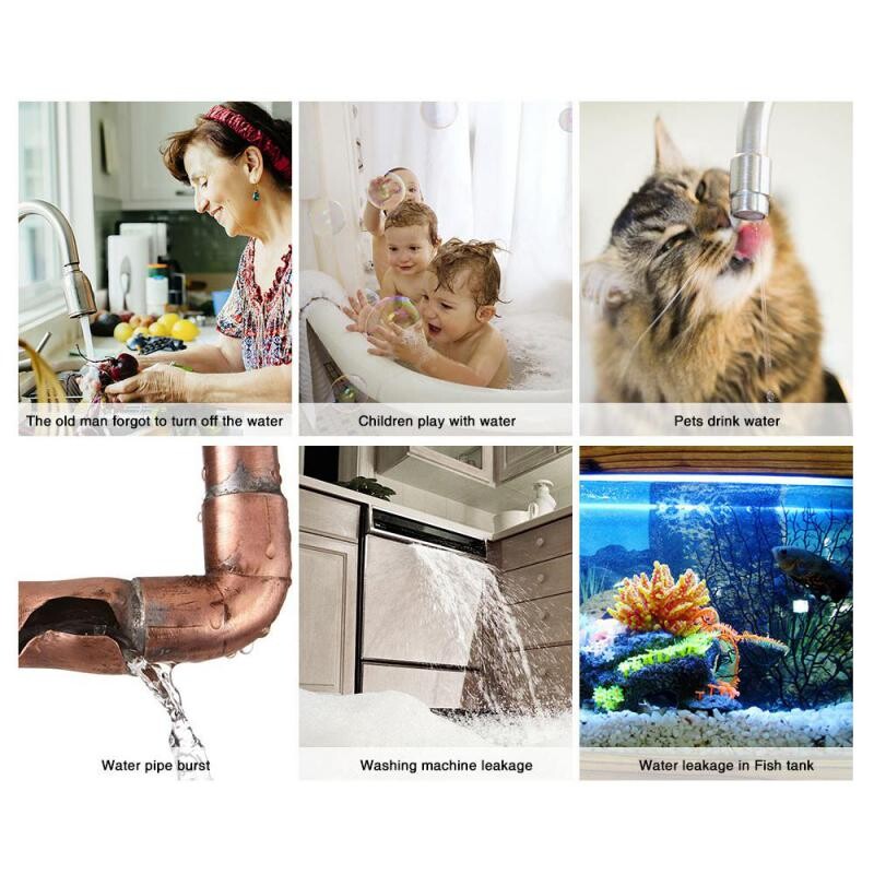 Tuya WiFi Alarmi za curenje vode Senzor Sigurnosna zaštita Detektor curenja vode Senzor alarmnog sustava za prelijevanje vode Pametni dom
