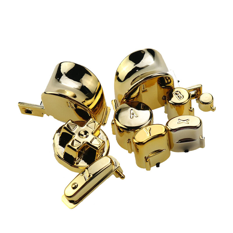 JCD 1 set taste butoane de galvanizare ABXY Z tastaturi butoane LR pentru accesorii de înlocuire pentru controlerul de joc Gamecube NGC