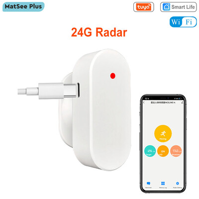 Tuya Smart WiFi Zigbee Millimeter Wave Radar 24Ghz Ανιχνευτής ανθρώπινης παρουσίας με αισθητήρα κίνησης με ανίχνευση φωτεινότητας/απόστασης 5VDC