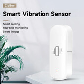 Tuya Smart Home ZigBee vibracijos jutiklis Realtime Monitor App Nuotolinio valdymo pultas Savigynos saugumo apsauga