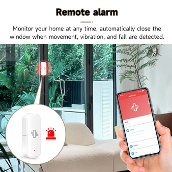 Tuya Smart Home ZigBee Sensor Vibration Monitor App Remote Control Self Defense Security Protection