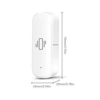 Tuya Smart Home ZigBee Sensor Vibration Monitor App Remote Control Self Defense Security Protection