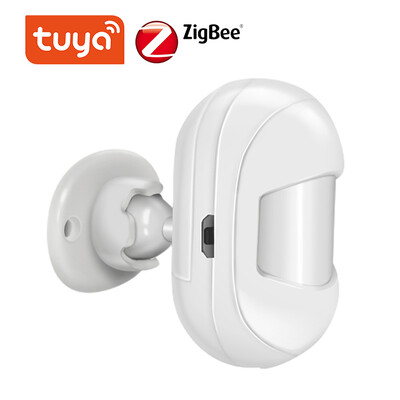 Tuya ZigBee Smart Mini PIR Senzor de mișcare Baterie încorporată Detector pasiv cu infraroșu Senzor de alarmă antiefracție Aplicație Smart Life