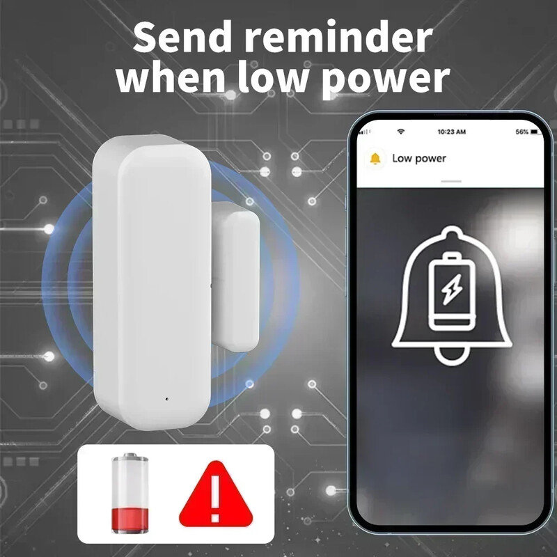 Tuya WiFi Senzor ușă Senzor fereastră Smart Home Detector de ușă fără fir Smart Life APP Telecomandă pentru Alexa Google Home