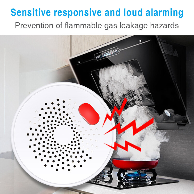 Tuya Zigbee Smart Home Senzor de gaz natural Combustibil Gospodărie Smart GPL Detector de alarmă pentru scurgeri de gaz Protecție la incendiu