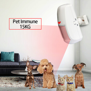 Pet-Immune PIR Motion Detector Wireless 433MHz EV1527 Mini Infrared Motion Sensor for PG-107 103 105 106 Home Alarm System