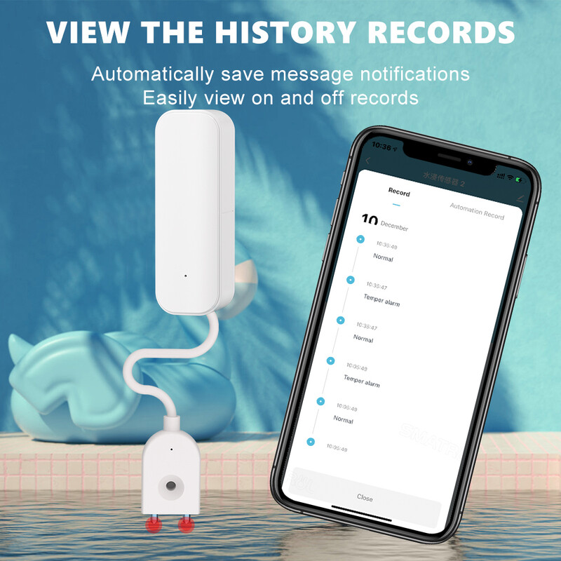 Senzor de nivel de apă WiFi Alarma de scurgere Tuya Detector de scurgeri de inundații Smart Home Life APP Alerta de apă Sistem de securitate de alarmă de depășire