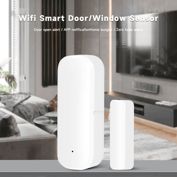 Tuya WiFi Αισθητήρας παραθύρου πόρτας Smart Life Control Αισθητήρας πόρτας WiFi Αισθητήρας επαφής Μαγνητικός αισθητήρας λειτουργεί Alexa Google Home Voice