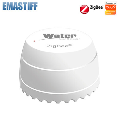 Detector de scurgeri de apă Tuya Zigbee Senzor de inundație de apă pentru casă inteligentă Funcționează cu portalul Tuya Zigbee Suport aplicația Smart Life