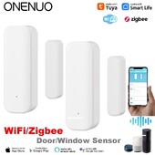 Tuya WiFi ili Zigbee senzor za prozorska vrata s baterijom Smart Home Sigurnosni alarmni sustav Glasovna kontrola putem Alexa Google Home Smart