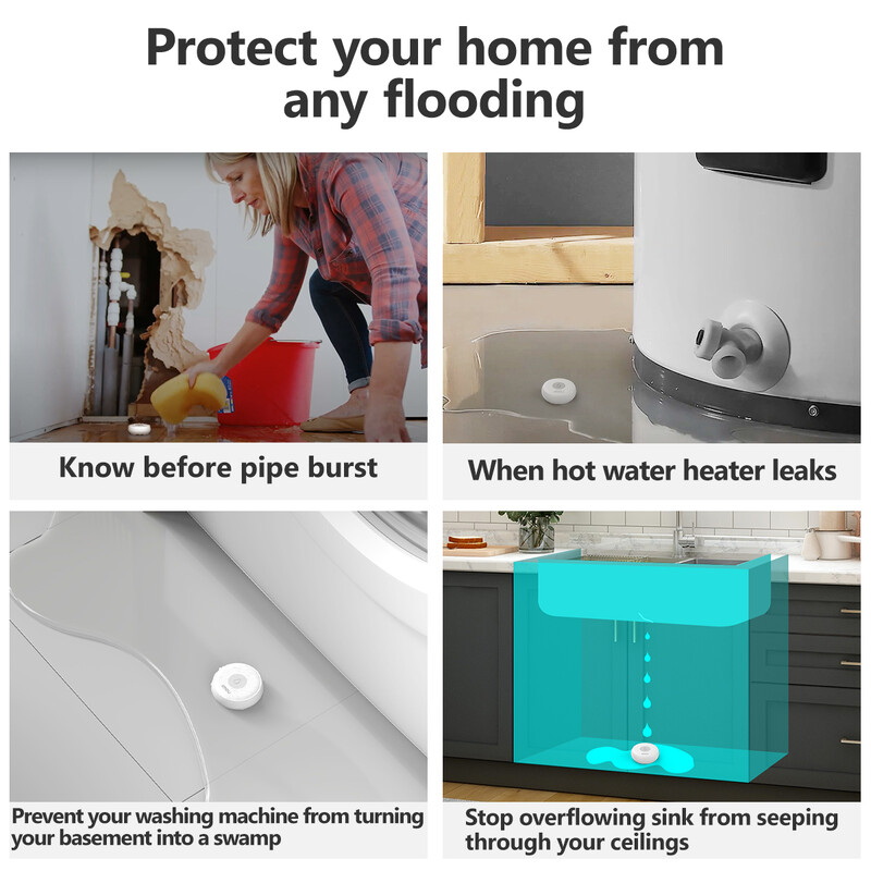 IMOU Интелигентен сензор за теч на вода WiFi Zigbee IP66 Аларма за откриване на потапяне във вода IMOU Life App Мониторинг Интелигентна домашна автоматизация