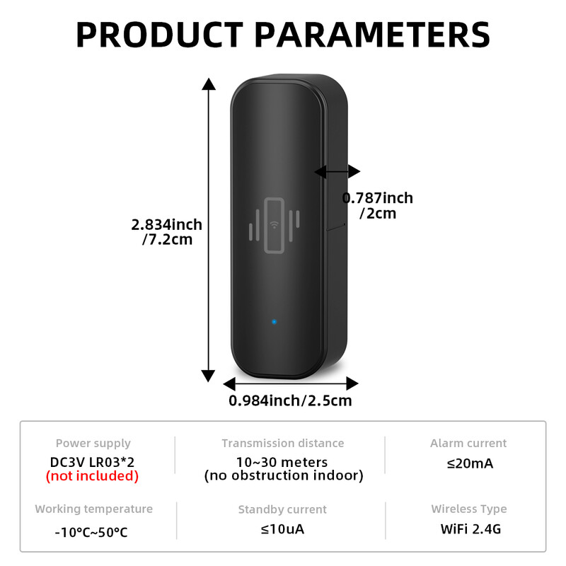 ONENUO Tuya Smart Home WiFi Senzor de vibrație Detectare APP Notificare în timp real Mișcare șoc Alarmă Istoric Înregistrare Securitate