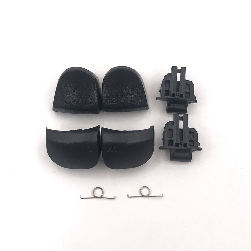 1 set crne zamjene R1 L1 R2 L2 tipke za okidače za PS5 010 020 030 Kontroler Ključ za igru s oprugom