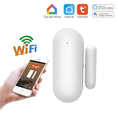 Tuya Smart Home WiFi Detector de uși Aplicație Notificare Senzor de fereastră Alertă de protecție de securitate Alarma de securitate