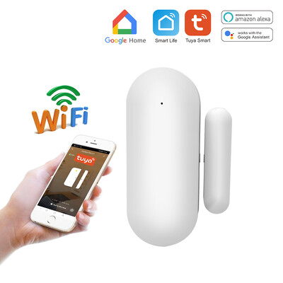 Tuya Smart Home WiFi Detector de uși Aplicație Notificare Senzor de fereastră Alertă de protecție de securitate Alarma de securitate