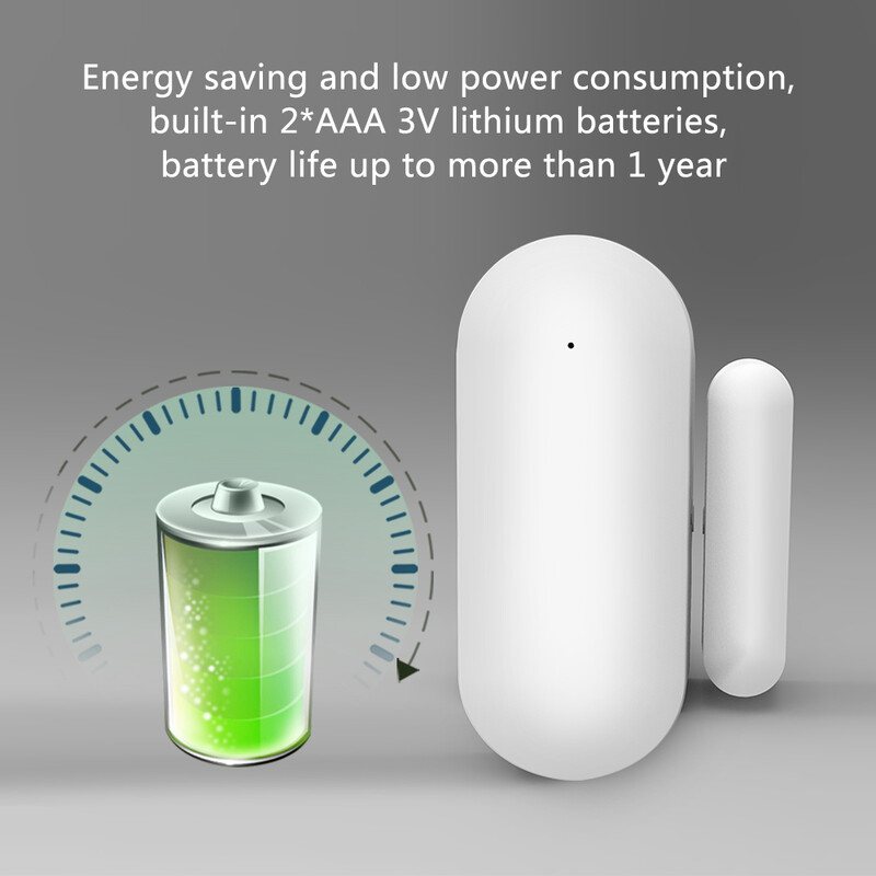 Tuya Smart Home WiFi Detector de uși Aplicație Notificare Senzor de fereastră Alertă de protecție de securitate Alarma de securitate