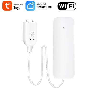 Senzor alarma za vodu WiFi detektor curenja vode Preljev Upozorenja o curenju poplave Daljinski monitor Obavijesti o curenju by TUYA/Smart Life