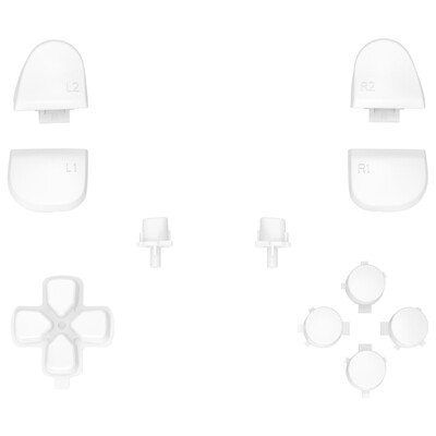 eXtremeRate asendus-D-pad R1 L1 R2 L2 päästikud näonupud, täiskomplektsed nupud, mis ühilduvad ps5 kontrolleriga BDM-030/040/050