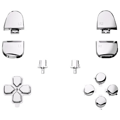 eXtremeRate asendus-D-pad R1 L1 R2 L2 päästikud näonupud, täiskomplektsed nupud, mis ühilduvad ps5 kontrolleriga BDM-030/040/050