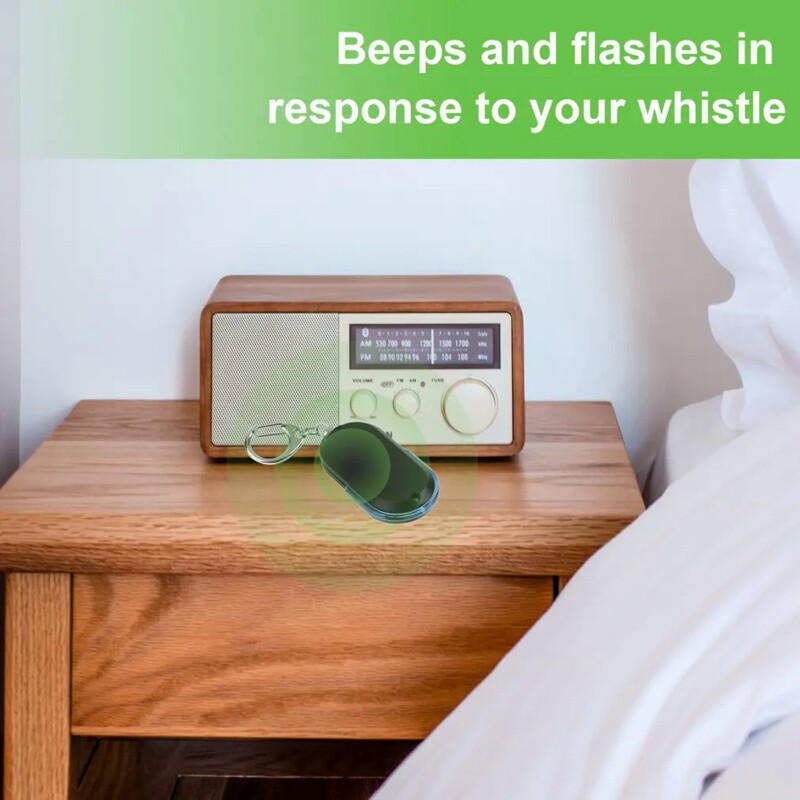 Găsitor de chei cu alarmă inteligentă anti-pierdere Localizator de chei Tracker Breloc Sunet fluier Bip intermitent cu lumină LED Găsitor de breloc anti-pierdere