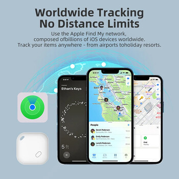 Mini Keys Finder Το Bluetooth Tracker λειτουργεί με το Apple Find My (μόνο iOS) Smart Tag GPS εντοπιστής συσκευής εντοπισμού αντικειμένων για κατοικίδια