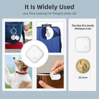 Smart Mini Tag Tracker για Apple Find My APP AirTag ανιχνευτής παιδιών/κατοικίδιων Κλειδί/ποδήλατο/Πορτοφόλι Απώλεια Έξυπνο Bluetooth Air Tag Tracker