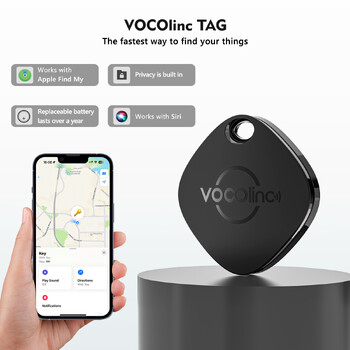 Έξυπνος ανιχνευτής Bluetooth VOCOlinc, Ετικέτα καθολικής θέσης, Ανιχνευτής κατά της απώλειας αντικειμένων (υποστηρίζει μόνο IOS), Πορτοφόλι, Κλειδί, Εντοπιστής τσάντας