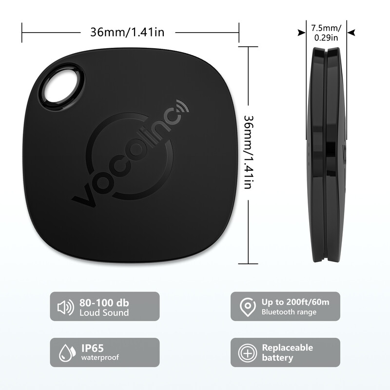 VOCOlinc Smart Bluetooth Tracker, Global Positioning Air Tag, Anti Lost Item Finder (поддържа само IOS), Wallet、Key、Bag Locator