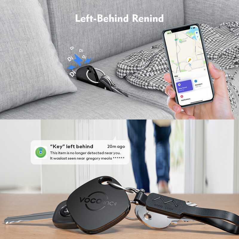 VOCOlinc Smart Bluetooth Tracker, Global Positioning Air Tag, Anti Lost Item Finder (поддържа само IOS), Wallet、Key、Bag Locator